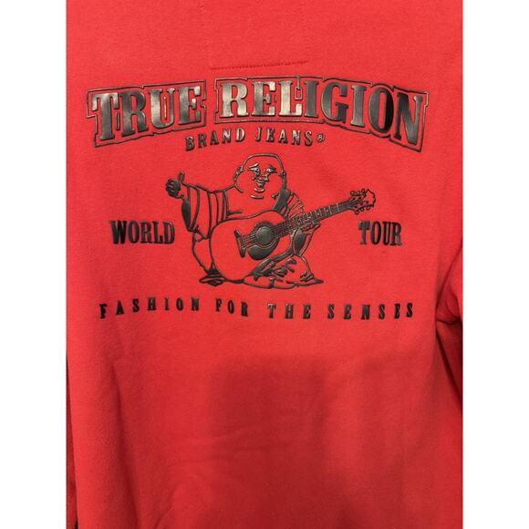 Boys/Men True Religion Red Pullover Crewneck Sweatshirt Size S/P - Picture 5 of 6